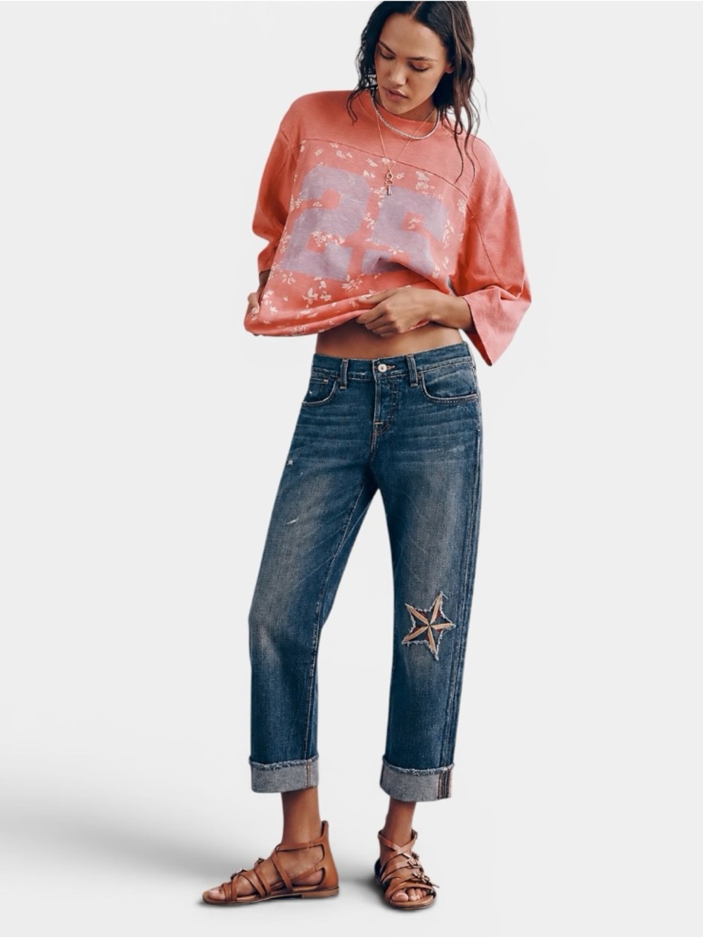 Lucky Brand Sienna Tomboy Jeans
Rare Find Star Patch! Size 27